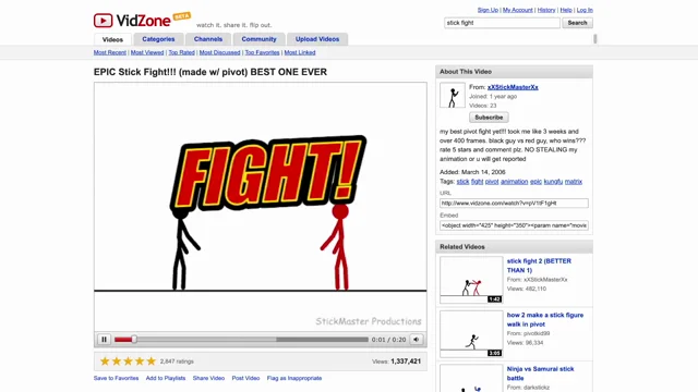 Opus 5.5 creating early 2000s era Stick Figure fight youtube animation