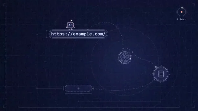 Blueprint-style animation of a browser painting a page