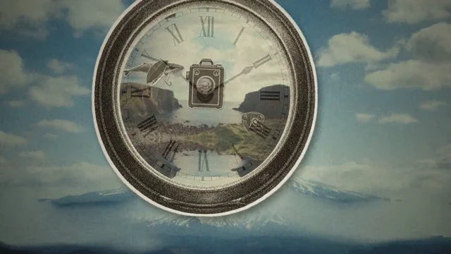 Infinite zoom travels through vintage collage landscapes