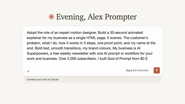 Claude Opus 5.5 now builds your explainer video - no camera, no editor.