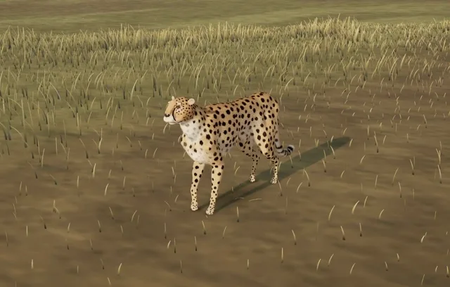 procedural cheetah in @threejs · Video 2/2