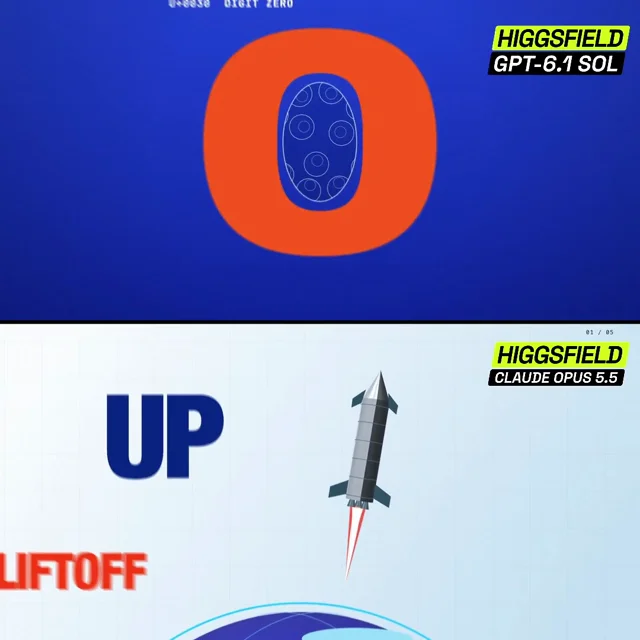 Motion design round: GPT-6.1 Sol vs Claude Opus 5.5.