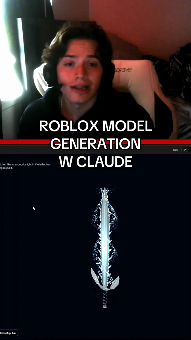ONE 475-CHARACTER PROMPT TO CLAUDE. A ROBLOX SWORD WITH VFX AND 4 ATTACK ANIMATIONS