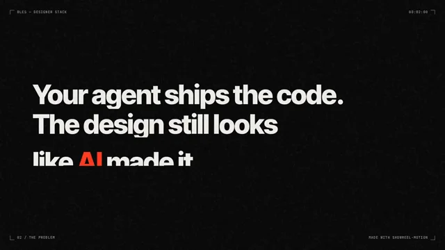 Your agent can build the whole site. It still can't make it look good.