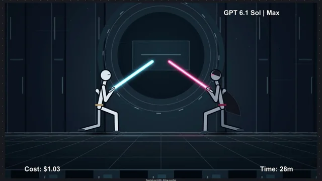 Same prompt for all 4 tests, 100% code generated animation.