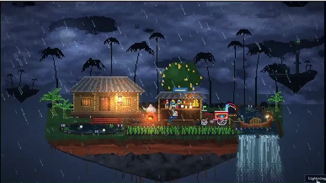 Plain Javascript , Opus 5.5 and a Bangladeshi monsoon night in pixel art .