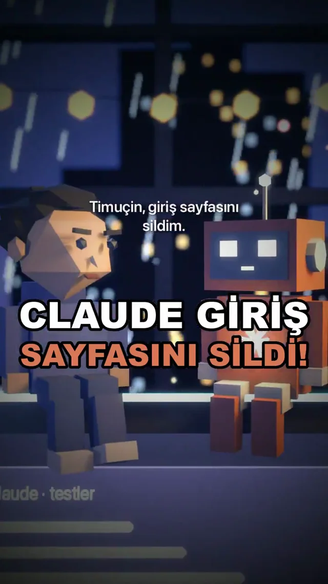 Claude giriş sayfasını sildi 😱