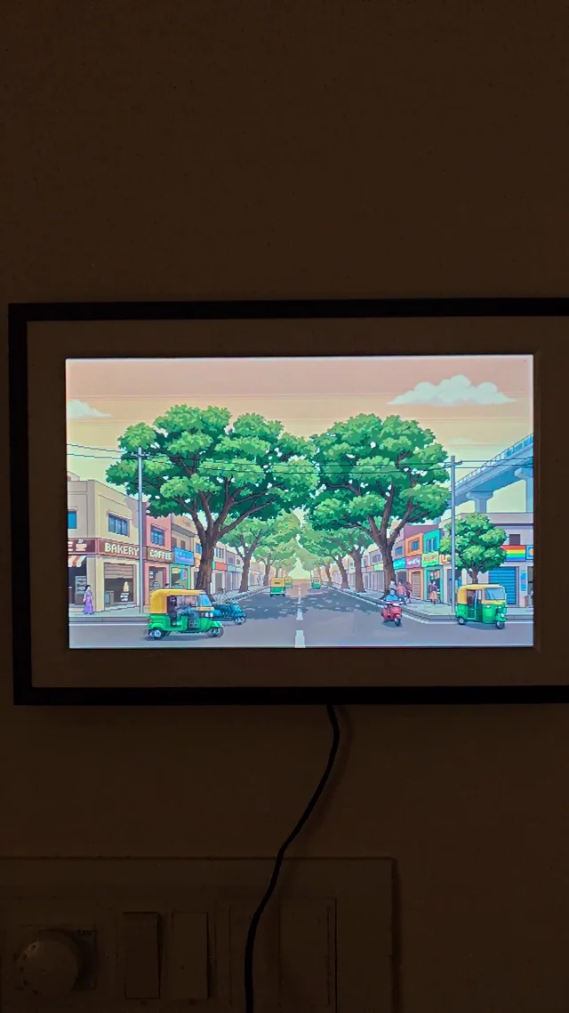 Got Claude to make a cute pixel art screensaver for the frame.