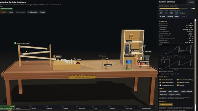 OPUS 5.5 BUILT A RUBE GOLDBERG MACHINE IN THREE.JS