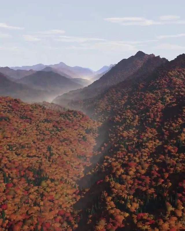 Peak autumn in the mountains of northern Japan lasts about two weeks.