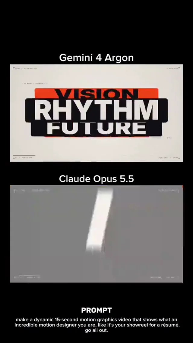 SAME PROMPT. TWO DIFFERENT MOTION DESIGNERS