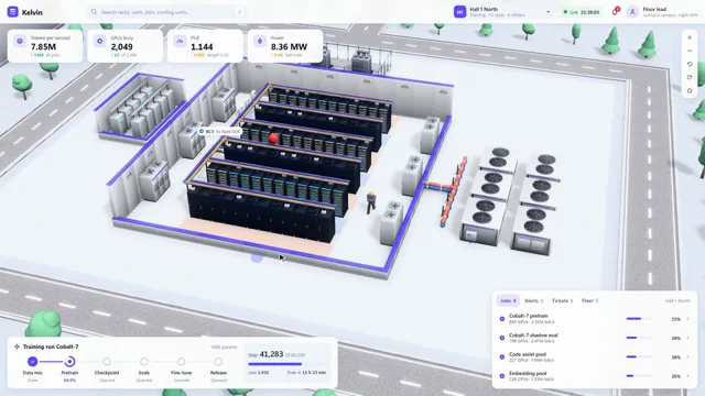 Opus 5.5 built a live AI data center you can play like a strategy game, every rack and robot modeled…