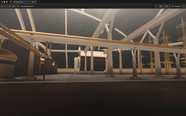 Here's the first look of the Dyson City astro-industrial compound, located on the inner side of a…
