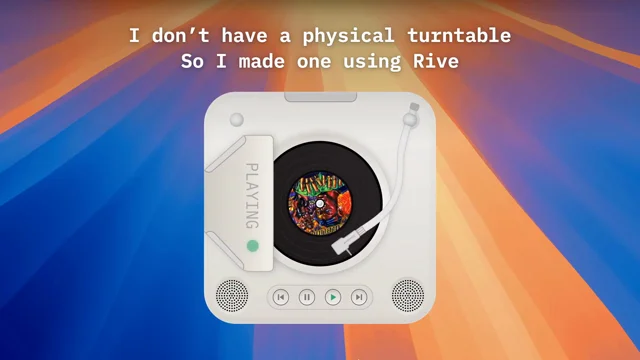 Excited to announce that I made a widget using Rive. I started it in Rive last year and decided to…